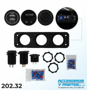 CARGADOR UNIVERSAL + VOLTIMETRO